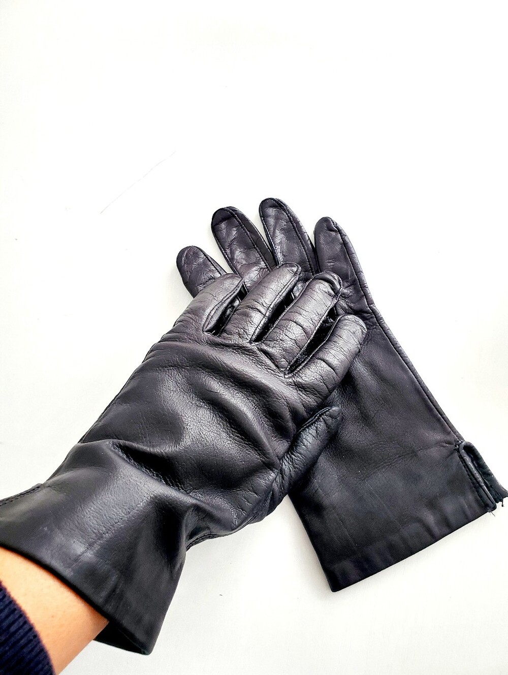 Classic Black Leather Men's Gloves